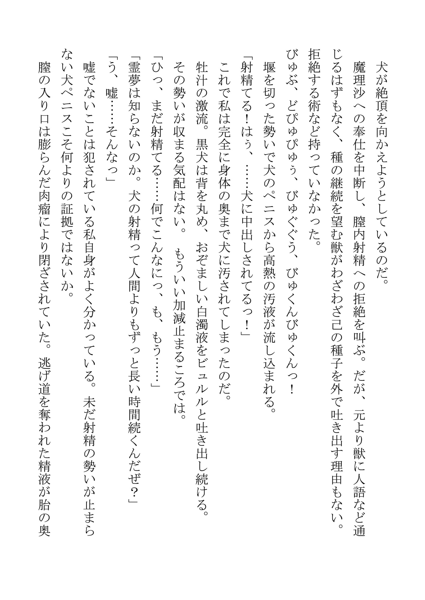 東方のエッチノベルい～っぱい詰め合わせ(前半)