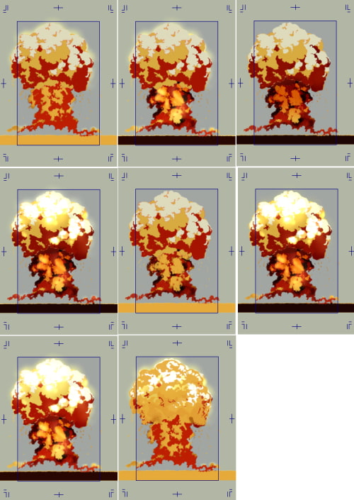 素材をどうぞ『核爆発カラー』