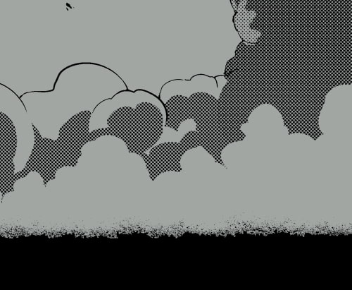 素材をどうぞ『核爆発モノクロ』