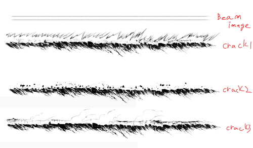 素材をどうぞ『ビームの跡』