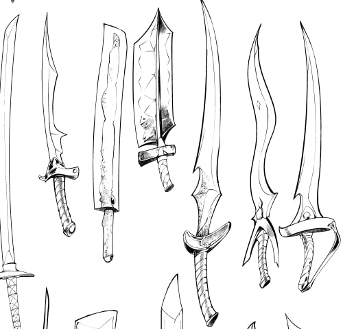 素材をどうぞ『剣と盾』