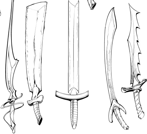 素材をどうぞ『剣と盾』
