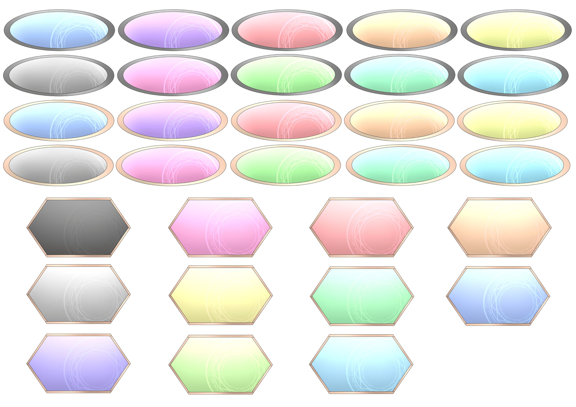 ゲームUI素材セット【シンプル編】