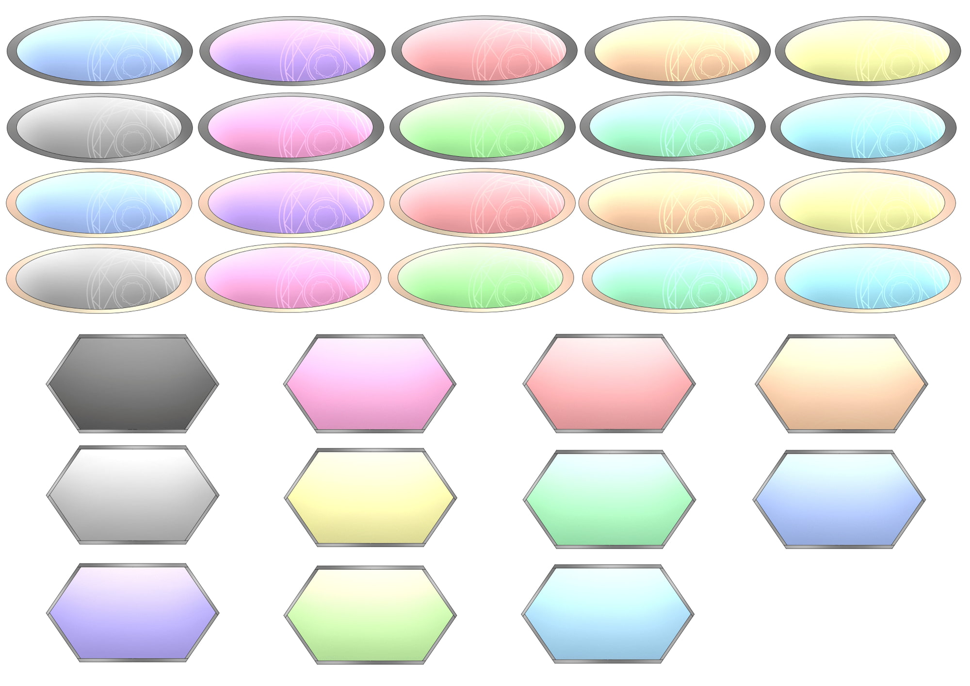 ゲームUI素材セット【シンプル編】