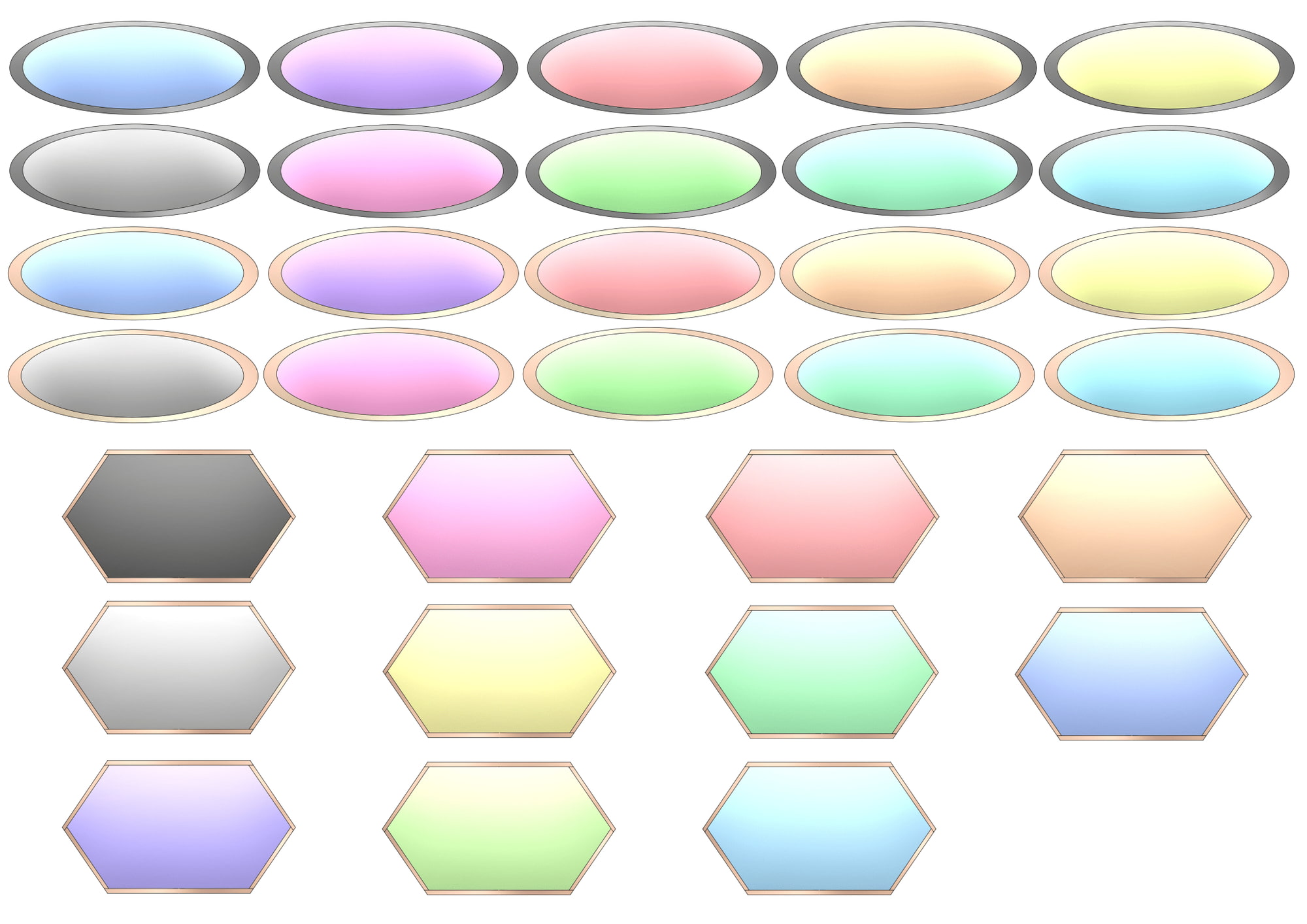 ゲームUI素材セット【シンプル編】