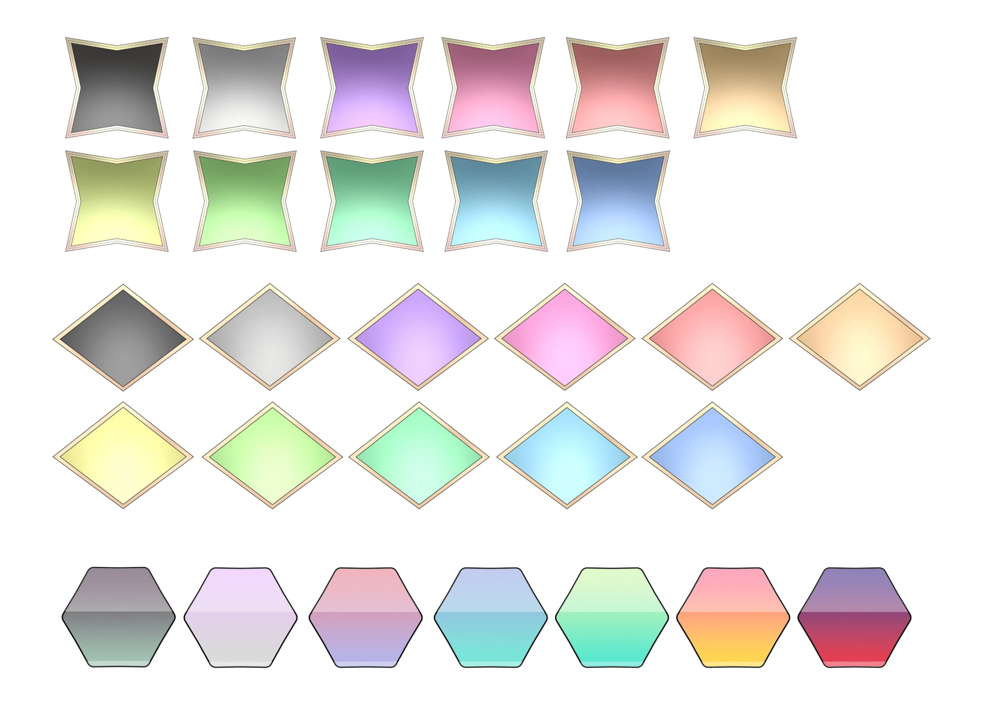 ゲームUI素材セット【シンプル編】