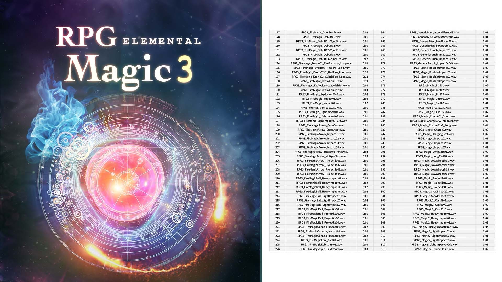 【効果音素材】RPG Magic Sound Effects Vol.3 -Elemental-