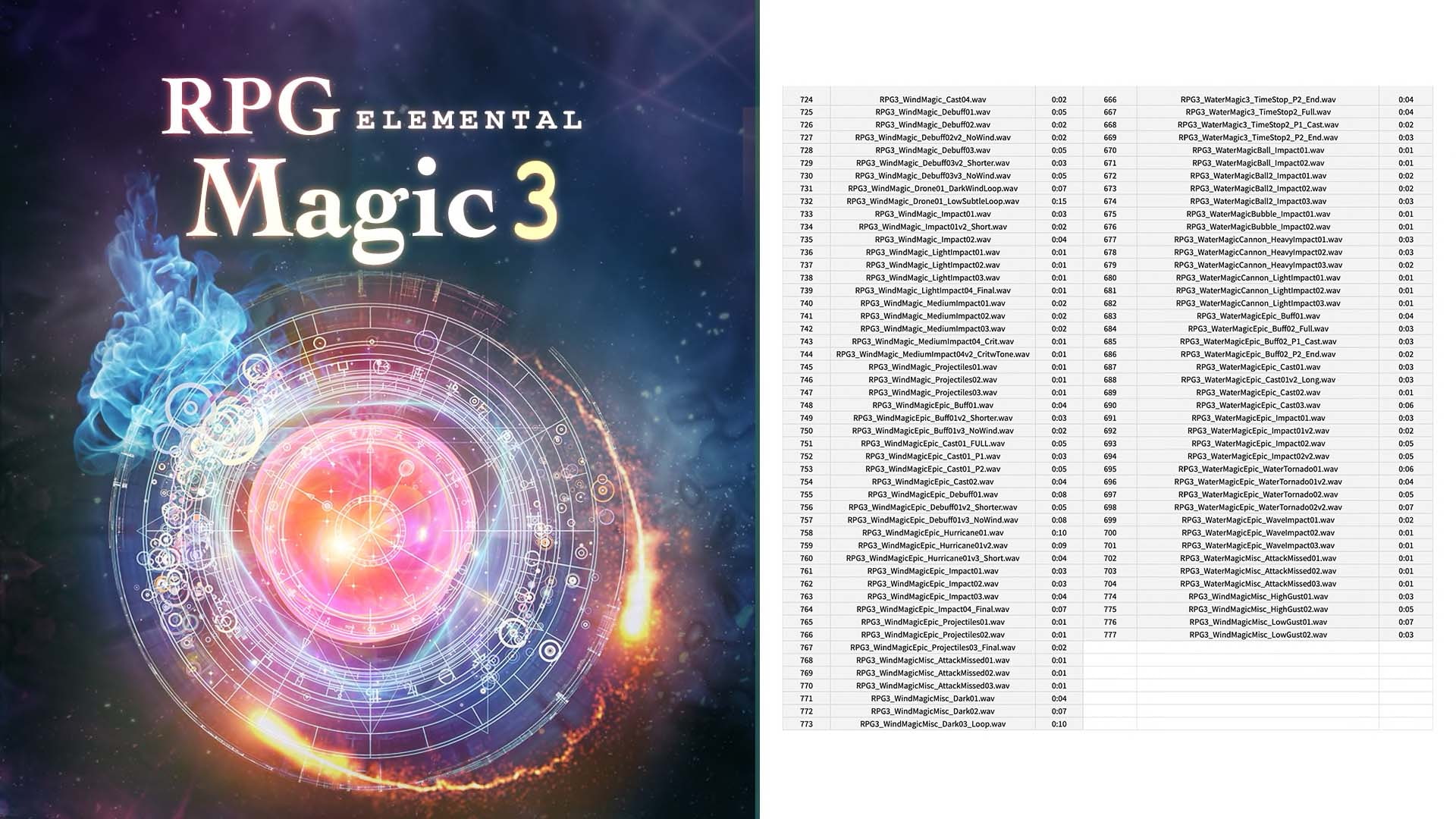 【効果音素材】RPG Magic Sound Effects Vol.3 -Elemental-