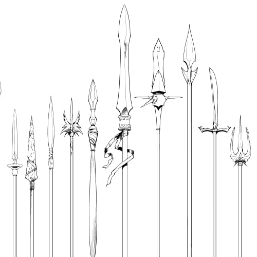 素材をどうぞ『槍とガントレット』