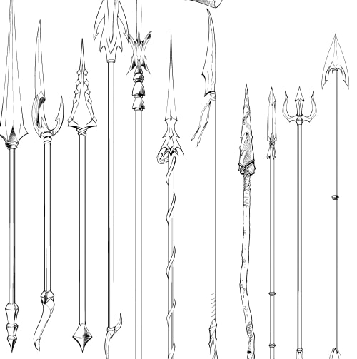素材をどうぞ『槍とガントレット』