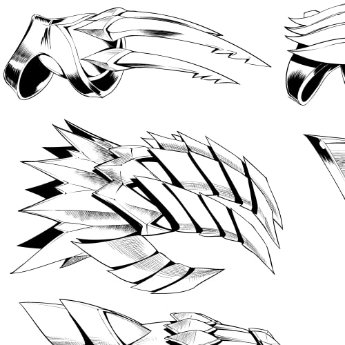 素材をどうぞ『槍とガントレット』