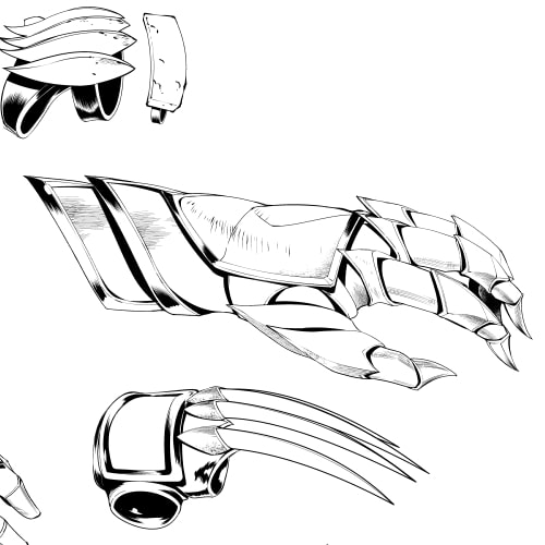 素材をどうぞ『槍とガントレット』