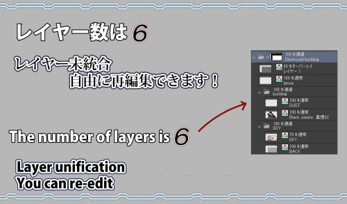 素材をどうぞ『破壊された建物』