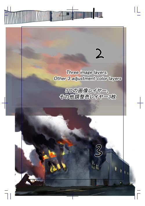 素材をどうぞ『破壊された建物』