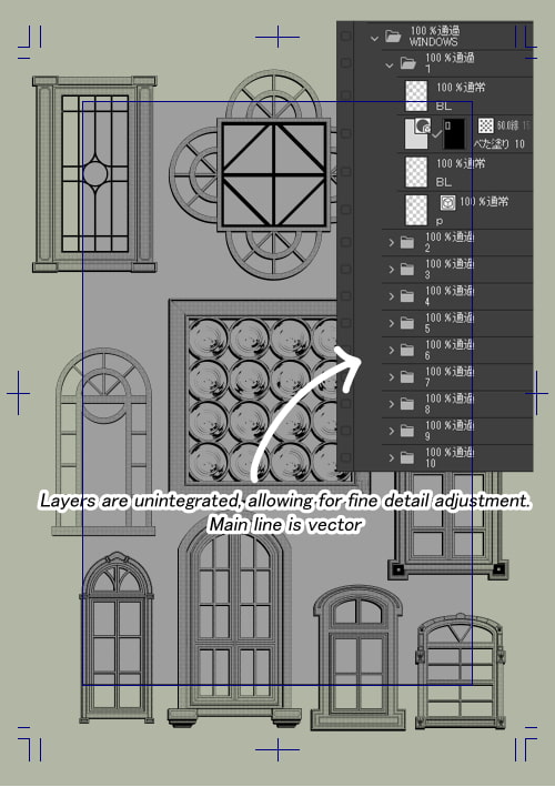 素材をどうぞ『おしゃれ窓2』
