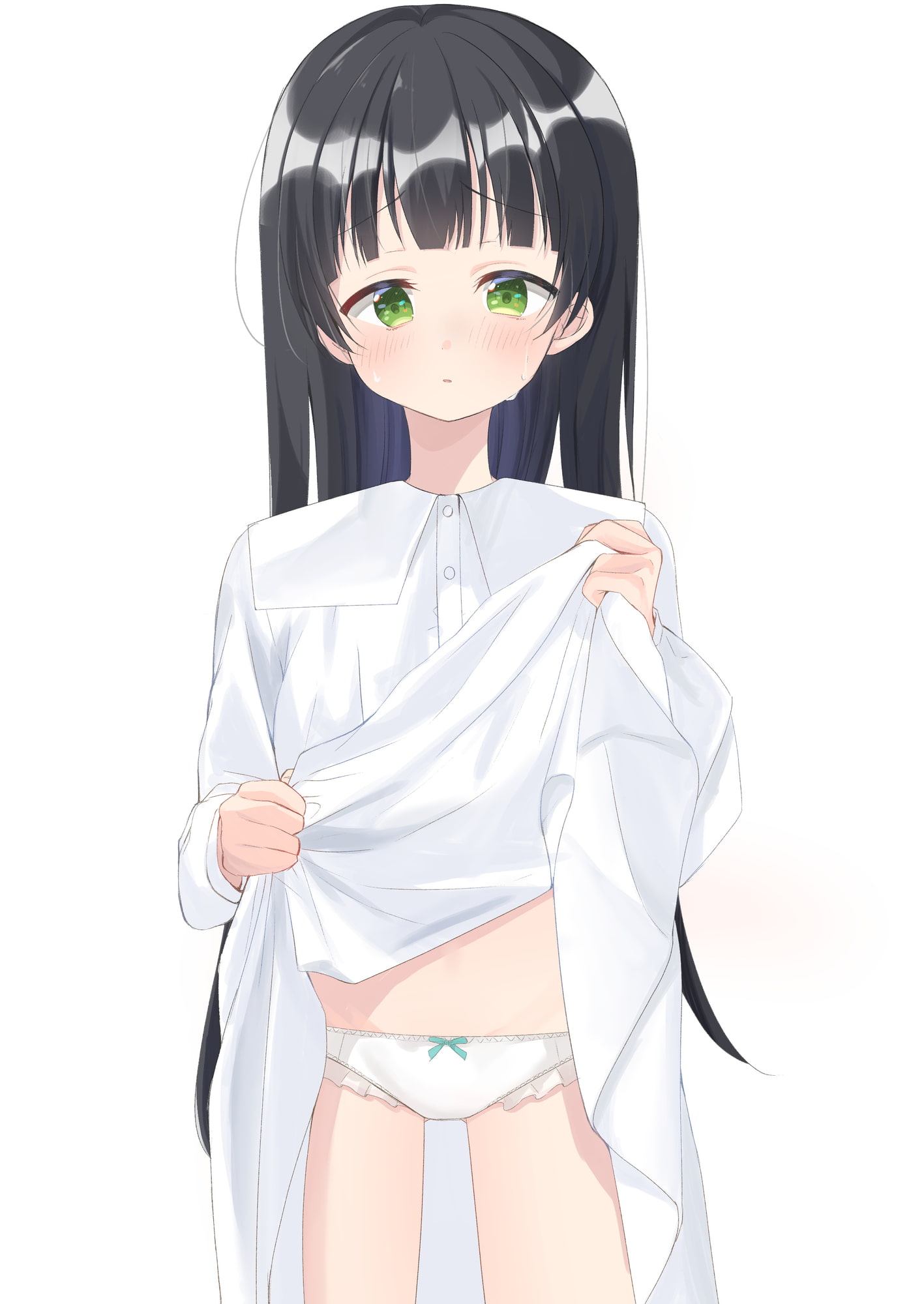 恥ずかしがりながらパンツを見せてくれるイラスト集2