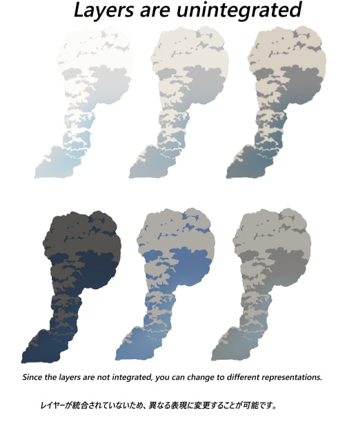 素材をどうぞ『災害の煙01』