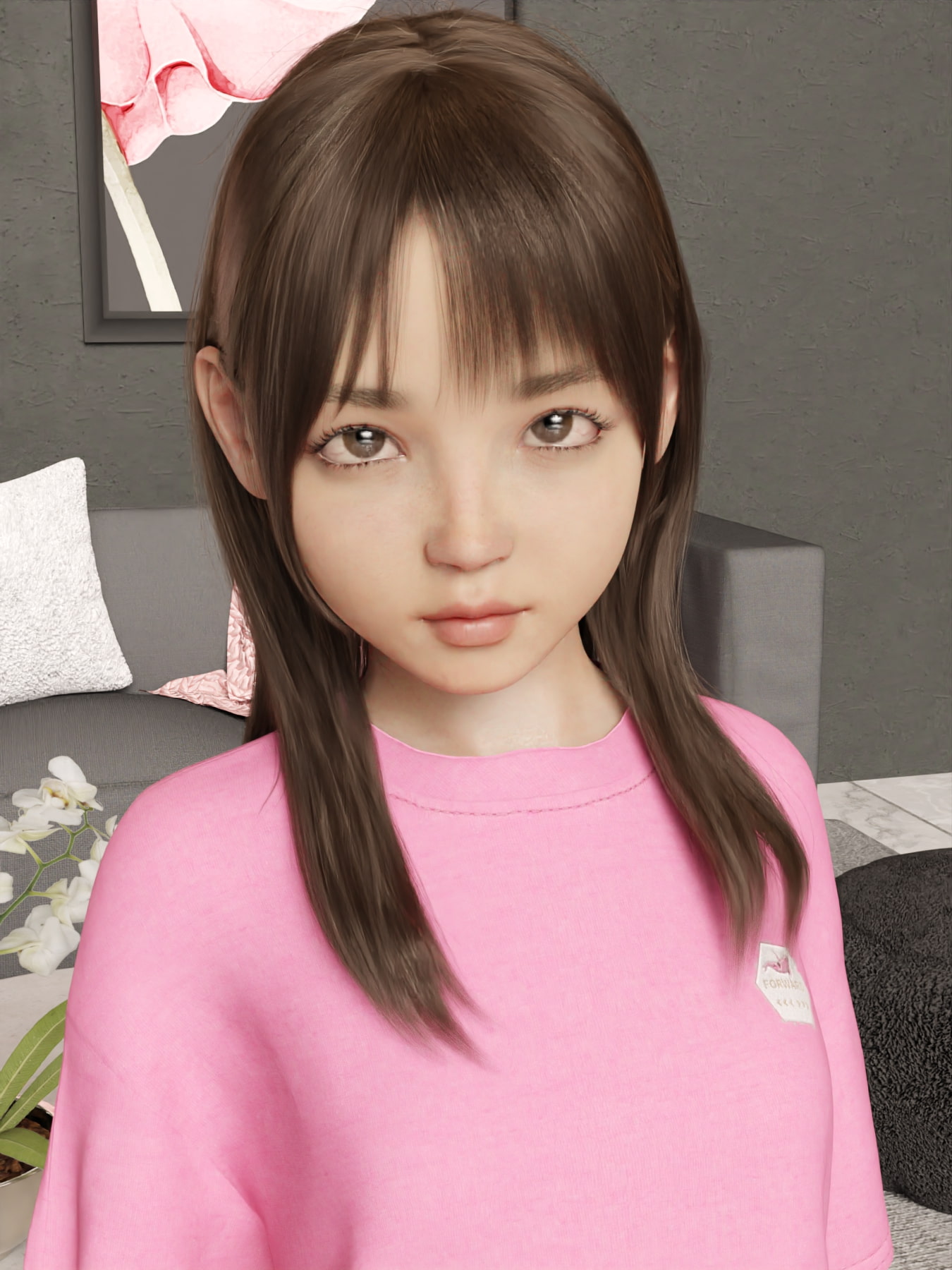 少女 全裸ポートレート