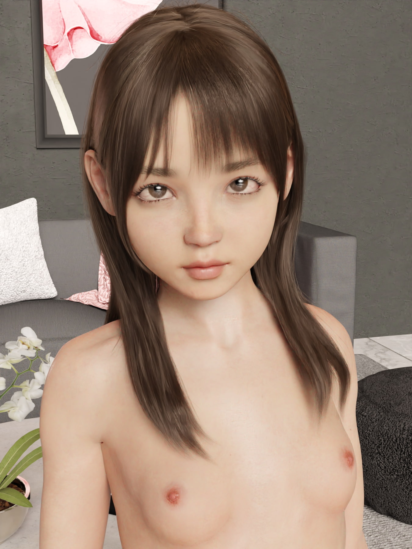 少女 全裸ポートレート