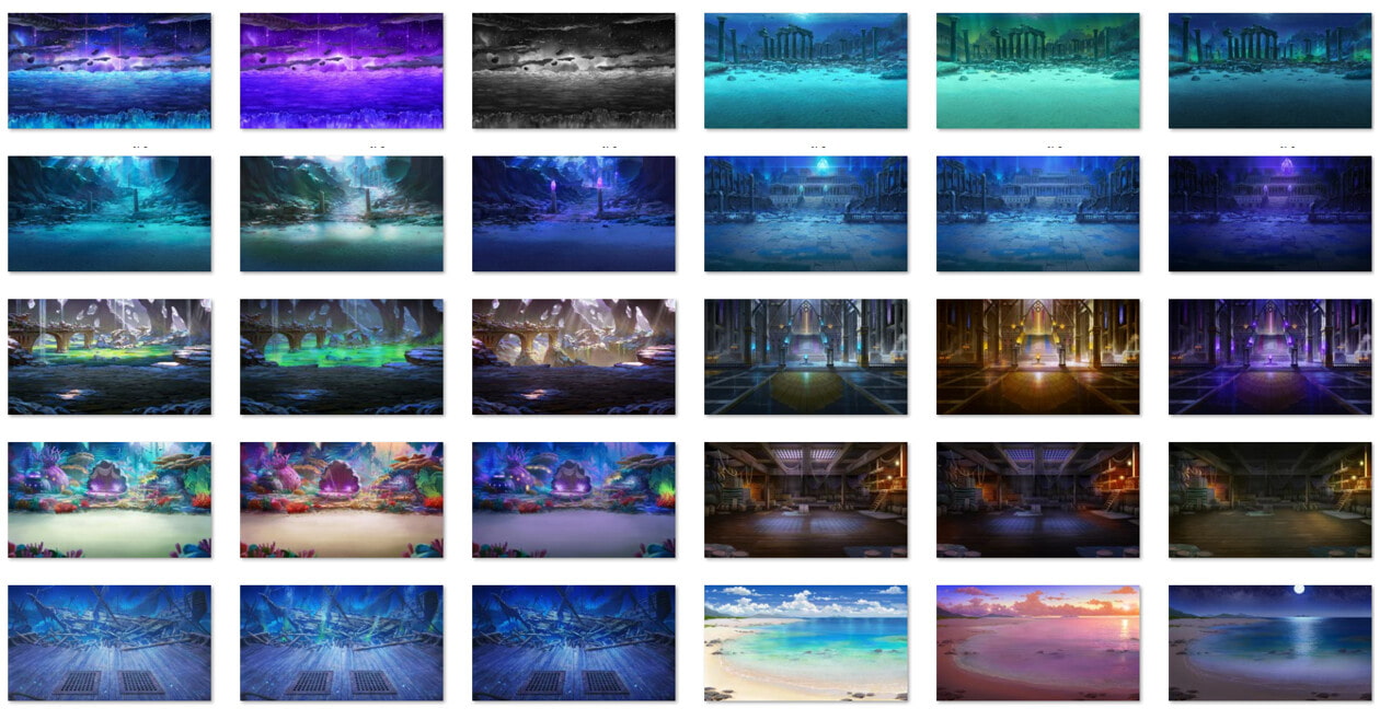 海底の戦闘背景 サファイアソフト素材 Vol8