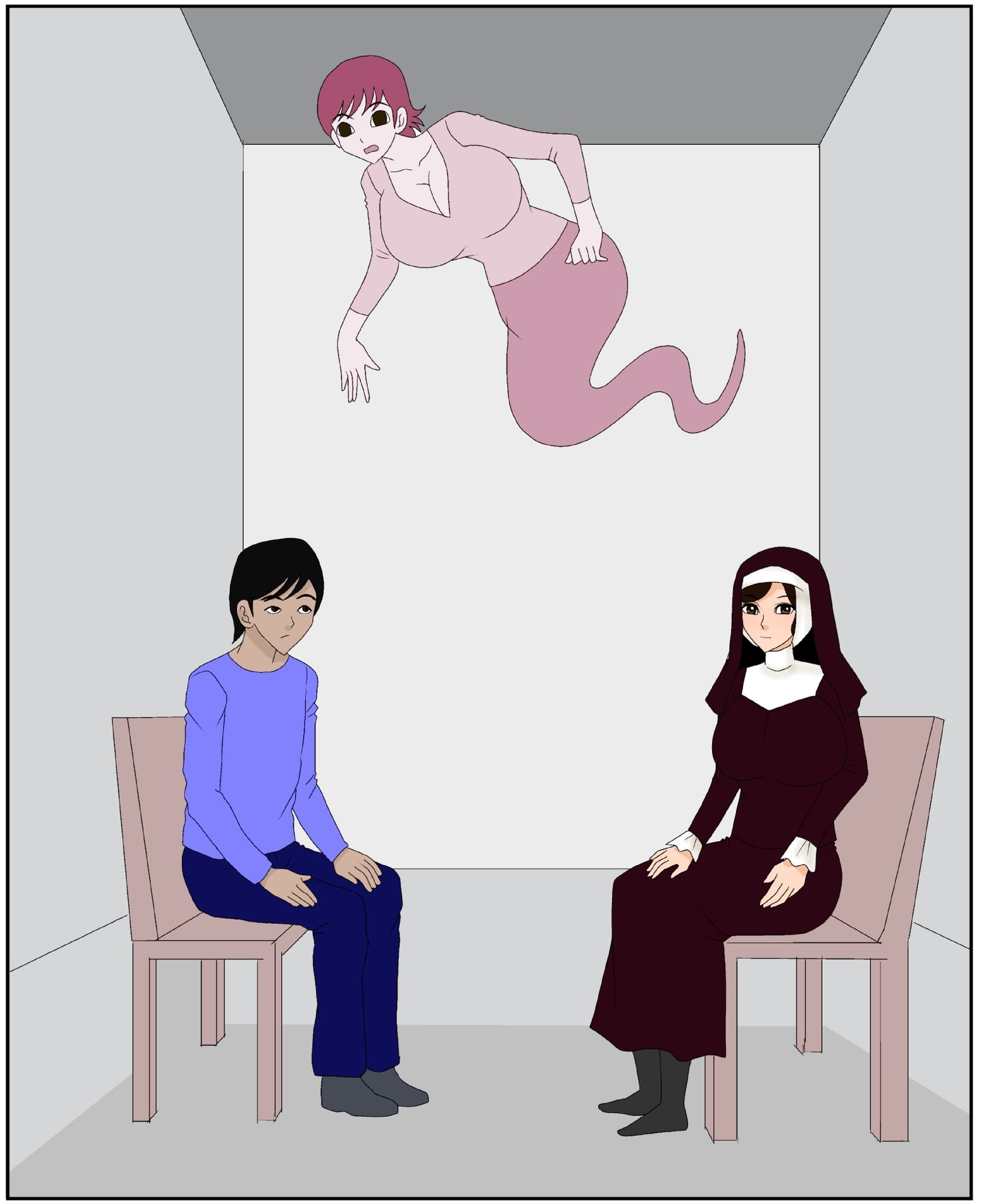 清楚系シスターにビッチが憑依