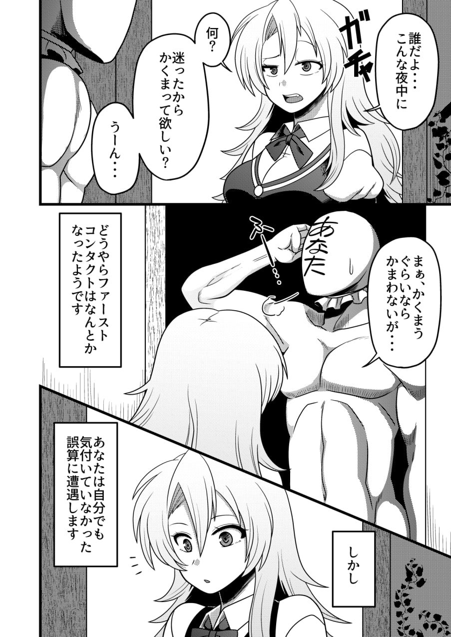 幻想入りして魔理沙邸に着いたは良いが全裸だった。