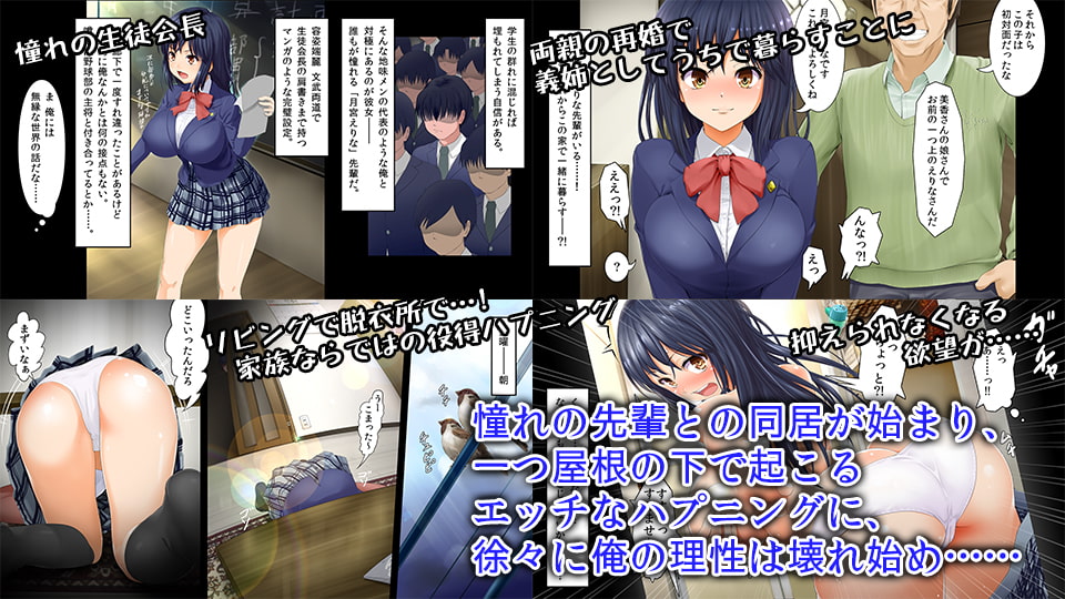 義姉ドメスティック～憧れの生徒会長が義姉として同居することになったので何とかして犯したい～