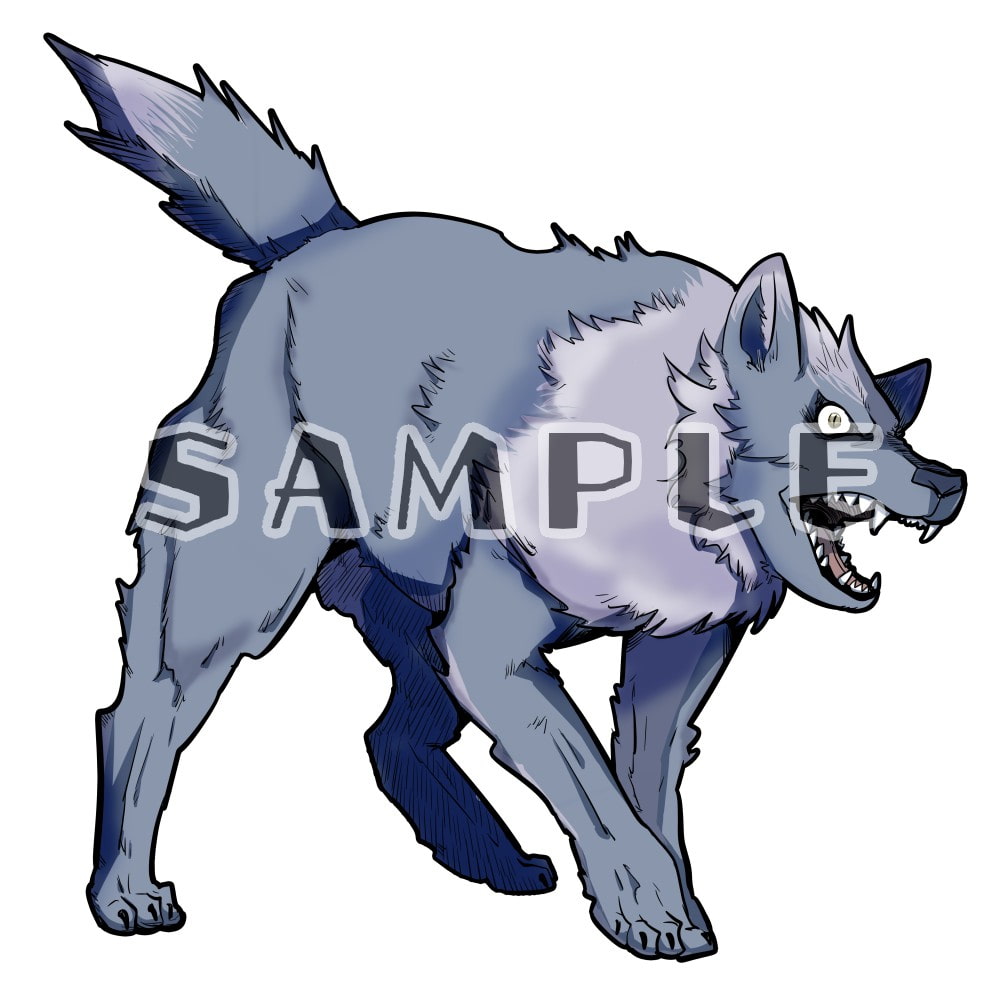 ゲーム用敵キャラ素材集(オオカミ)