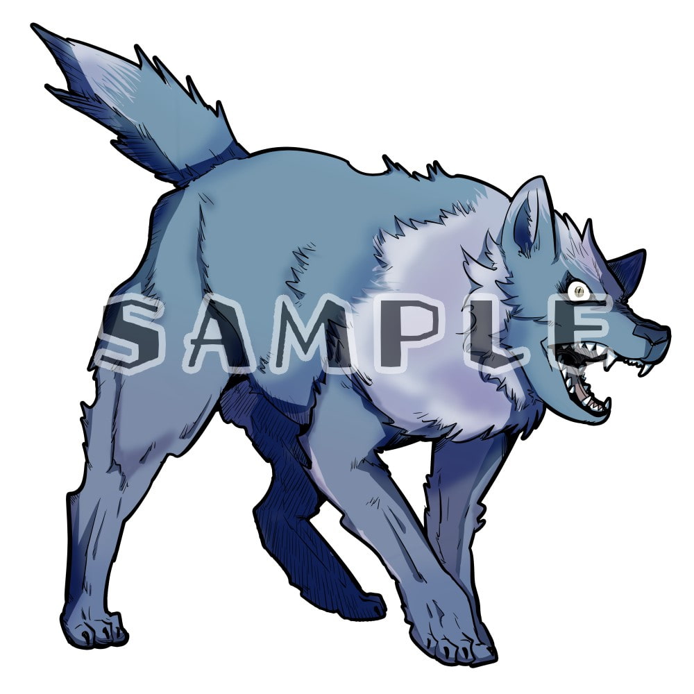 ゲーム用敵キャラ素材集(オオカミ)