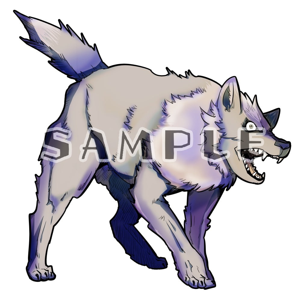 ゲーム用敵キャラ素材集(オオカミ)