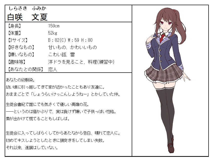 白咲文夏と特別な一日