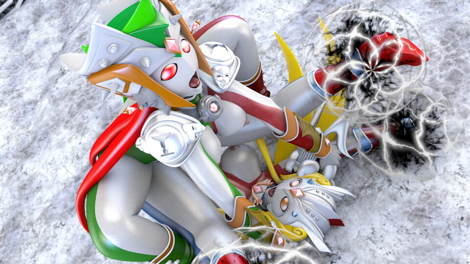 【ブレイヴフュージョンズ】闇堕ちブレイヴ★双子座の守護星ふたなりのジェミニ【ブレイヴライラ編】ピストン速度4段階/ループアニメGIF