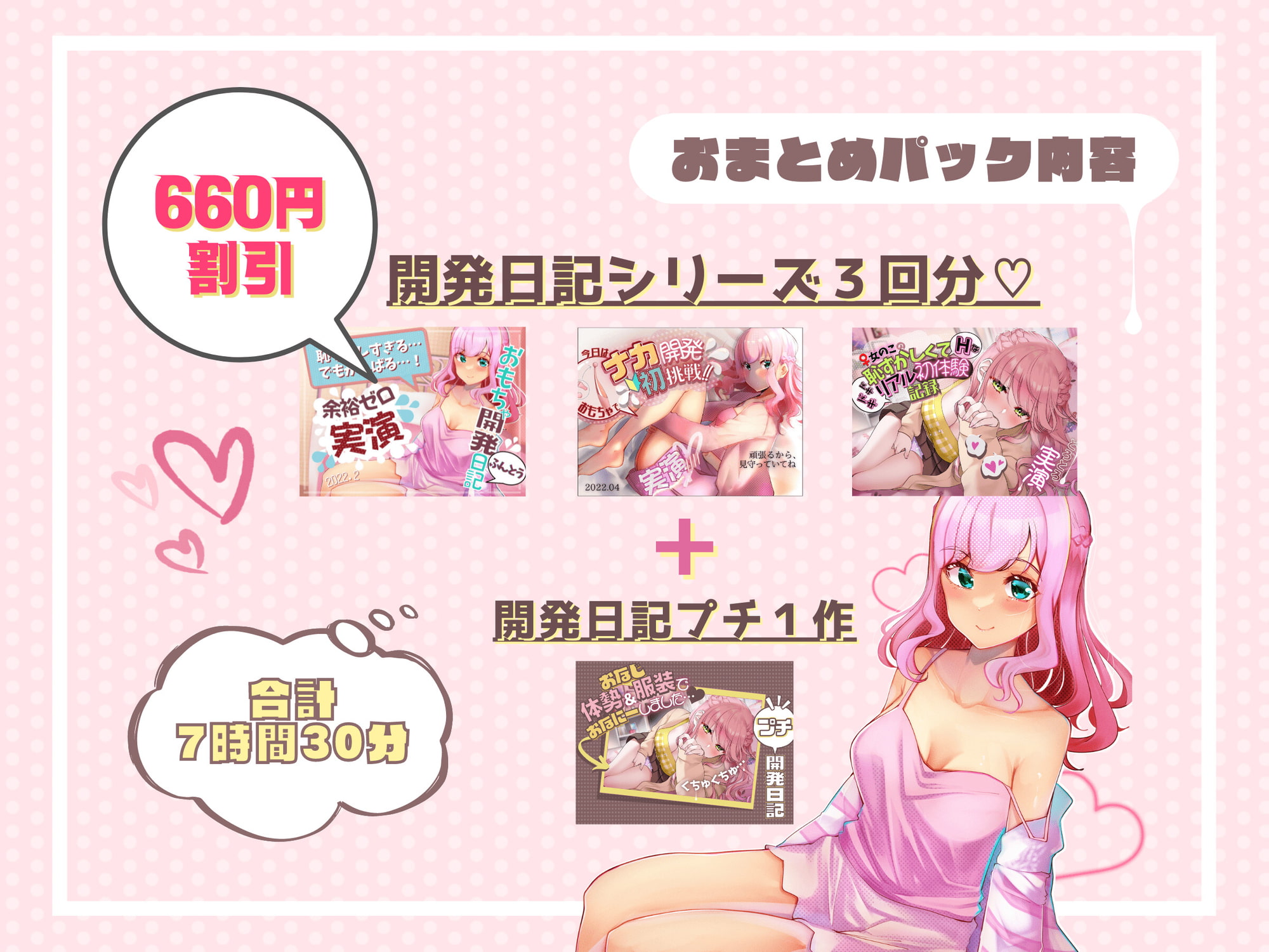 唯一無二のリアルドキュメンタリー【桃瀬こはる実録おなに～開発日記】1～3+プチ【4作品】お得パック