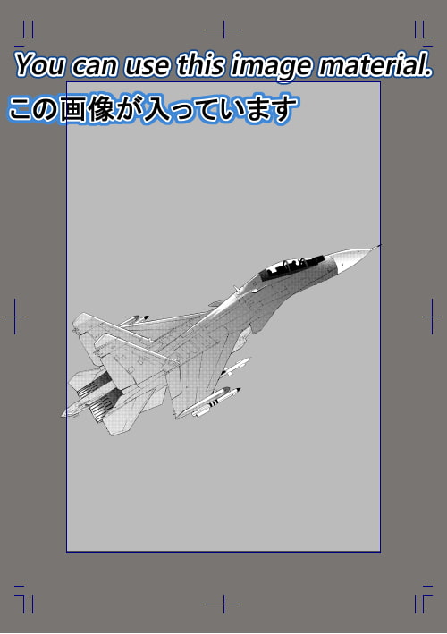 素材をどうぞ『戦闘機モノトーン』