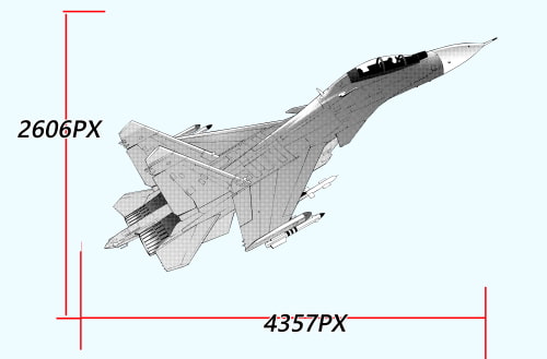 素材をどうぞ『戦闘機モノトーン』