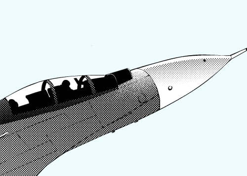 素材をどうぞ『戦闘機モノトーン』