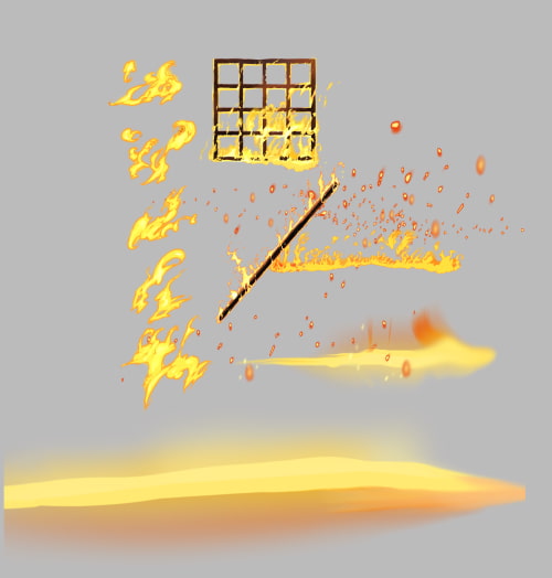 素材をどうぞ『火事の素材01』