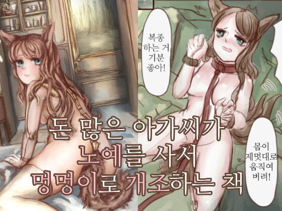 돈 많은 아가씨가 노예를 사서 멍멍이로 개조하는 책