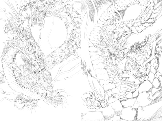 魚歌水心龍虎画集