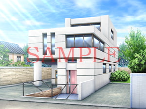 著作権フリー背景素材「マイホーム」