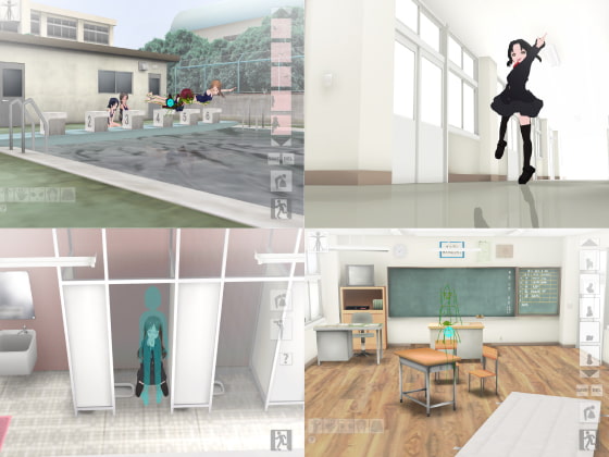 3Dカスタム背景 -学校編-