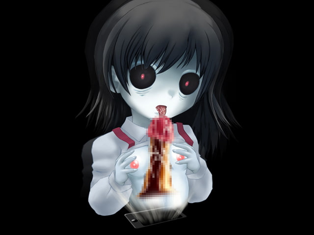 携帯に映る亡霊少女