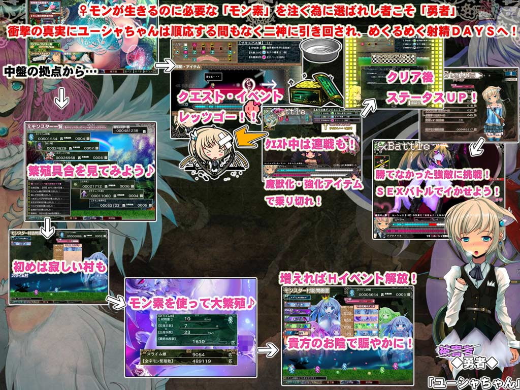 Lv1勇者が女神・邪神と♀モンスター繁殖計画始めました!