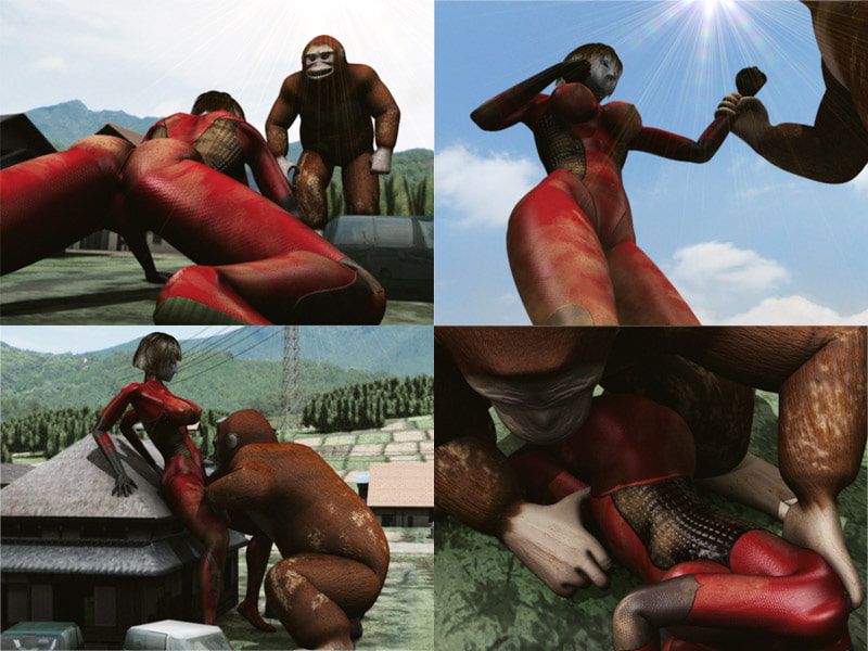 巨大ヒロイン リョナレイプ・異形の女神3