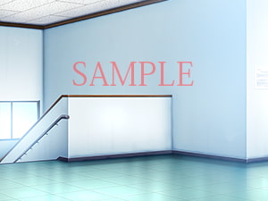 著作権フリー背景CG素材「階段踊り場」