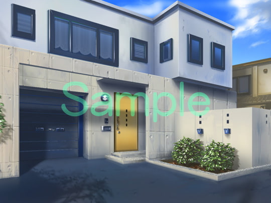 むらくも著作権フリー背景CG素材集 02『家』