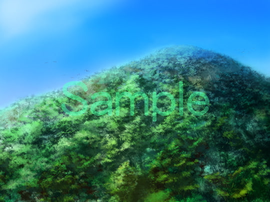 むらくも著作権フリー背景CG素材集 04『山と神社』