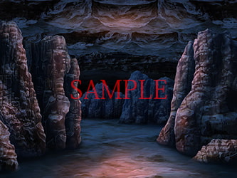 著作権フリー背景CG素材「岩壁」