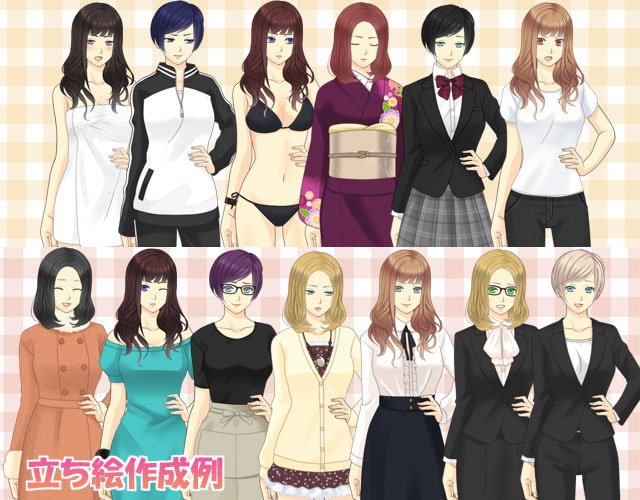 【とくだ屋】女性立ち絵素材vol.1