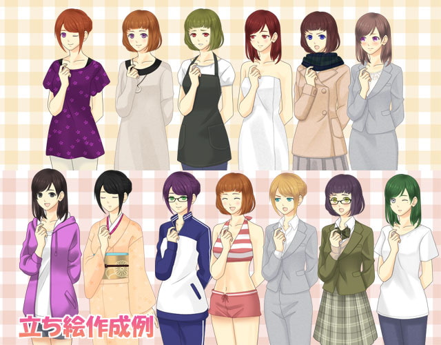 【とくだ屋】女性立ち絵素材vol.1